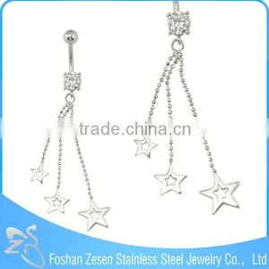 Competitive Price Navel Ring Women Hanging Heart Peace cz Navel Body Jewelry thumbnail-3