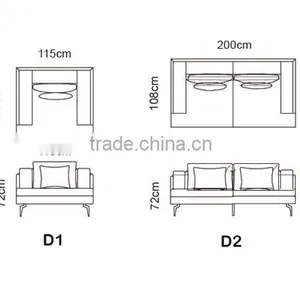 2015 Modern Design New l Shaped Sofa Top Grain Leather Furniture Living Room MS1203 thumbnail-4