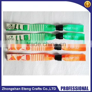 Custom Colorful Woven Wristband With High Quality Plastic Locking thumbnail-1
