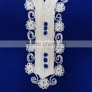 the Newest Short Sleeves Big Area Rope Embroidery Maxi Dress thumbnail-5