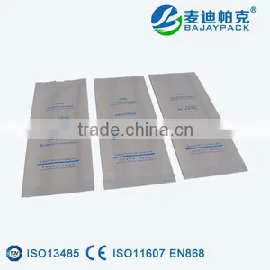 Medical Packaging Material Heat Sealing Sterilization Gusseted Paper Pouch for Surgical Gowns thumbnail-1