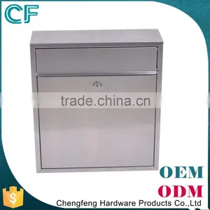 Apartment Wall Hanging Stainless Steel Wall Mounted Letter Box thumbnail-5