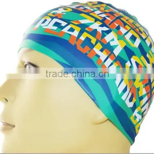 Stylish Waterproof Adult Swim Caps Custom Design thumbnail-4