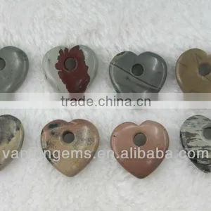 Wholesale Moss Flower Heart Shape Pendant thumbnail-1