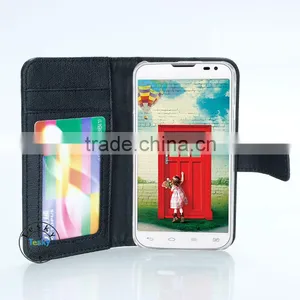 FAUX LEATHER WALLET COVER CASE FOR LG L40,MULTI-FUNCTIONAL WITH CASH POCKET AND CARD HOLDERS thumbnail-1