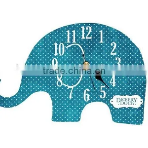 New Design Elephant Style Wooden Wall Clock thumbnail-1