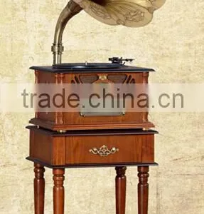 Archaize Vinyl Record Player Pure Copper Loudspeakers With Wireless Bluetooth Retro Phonograph Record Machine thumbnail-1