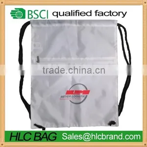 Reusable Polyester Drawstring Backpack Bag thumbnail-1