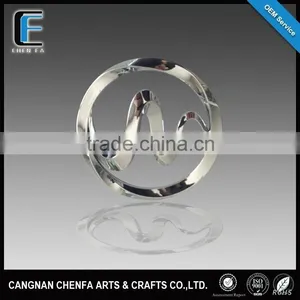 Custom Hot Sale 3D Self-adhesive Shiny Silver ABS Plasitic Chrome Car Logo,car Logo thumbnail-1