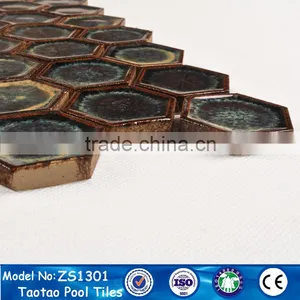 Wholesale Lowest Prcie Hexagon Mosaic Tile for Swim Pool in China thumbnail-4