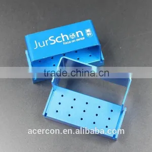 Hot Sale 15 Holes Aluminium Dental Bur Holder(Blue) thumbnail-1