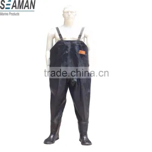 2-Ply Stretch Rubber Army Green Fabric Lining Chest Wader With Cleat Sole thumbnail-3