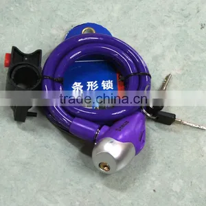CH-1280,Colourful Bicycle Lock With Keys thumbnail-1