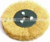 Crimped Brass Wire Wheel Brush thumbnail-1