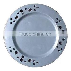 Colorful Charger Plate, Charger Tray, Metal Charger Plate thumbnail-1