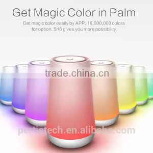 Portable Mobile App Control Color Changing LED Lamp Bluetooth Speaker With Touch Panel thumbnail-1