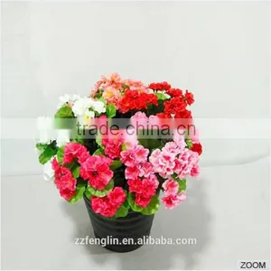 Cheap Wholesale Artificial Silk Begonia Flower Bouquet For Home Decoration thumbnail-1