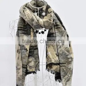 Silk and Wool Scarf for Women thumbnail-3