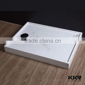 Irregular White Marble Colored Shower Tray thumbnail-1