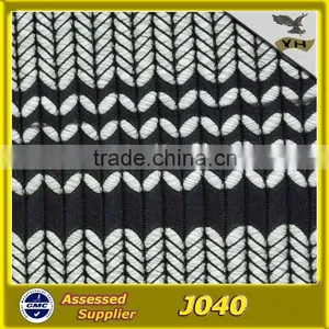 20D Polyester Wheat Flower Knit Fabric for Knitted Scarf and Dress thumbnail-1