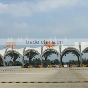 Energy-saving PVDF Architecture Tensile Membrane Structure Petrol Stations Sunshade thumbnail-2