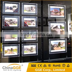 Double Sides Real Estate Agent Sign LED Window Display Magnetic Light Pockets Shadow Box LED Light Kit thumbnail-1