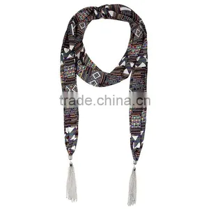 Top Sale Funny Tetris Printing Scarf, Crumpled Scarf thumbnail-3