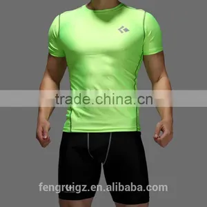 Guangzhou Clothing Factory Custom Design Printing Gym Short Sleeve Dry Fit T-shirts Training & Jogging Sports Wear Type for Male thumbnail-2