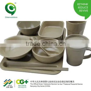 Biodegradable Material Logo Printing Non-toxic Tableware Set thumbnail-2