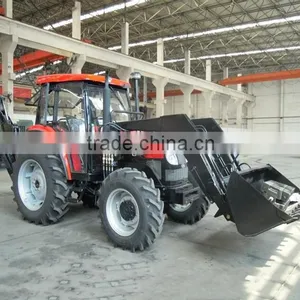 75HP 4x4 4WD Tractor With TZ-8 Front End Loader and LW-8 Backhoe thumbnail-1