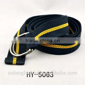 Colorful Strip Printed Webbing Canvas Cotton Belt thumbnail-1