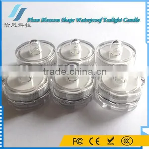 12Pcs Colorful Plum Blossom Shape Mini Submersible Waterproof Tea Lights Decorative Candle thumbnail-4
