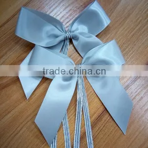 Wholesale Silver Ribbon Bow Silver Elastic Loop thumbnail-1