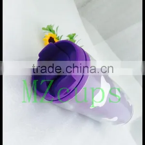 350ml Promotion Double Wall Plastic Mug With Colorful Paper Insert thumbnail-4