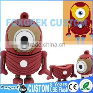 Custom USB Flash Drive Popular Cartoon Super Heroes Usb Flash Drive Pendrive,Wholesale Full Capacity Minions Memory Stick thumbnail-1