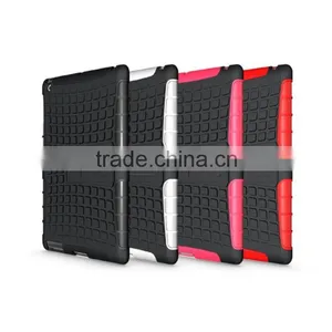 Dual Layer Slim Hybrid Case Tablet Cover 2 in 1 Dual Layer Case With Kickstand TPU PC for Ipad 2 3 4 thumbnail-5