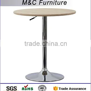 Outdoor Height Adjustable Rattan Round Bar Table thumbnail-2