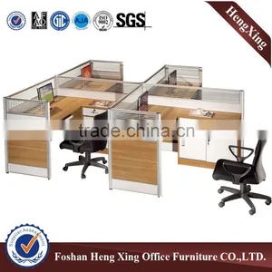 Aluminum Frame Design Workstation 2 Person Wooden Office Cubicle (HX-PT630) thumbnail-2