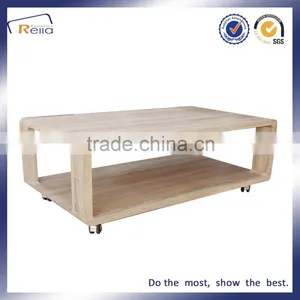 Good Quality Living Room Furniture MDF Coffee Table With Wheels thumbnail-2