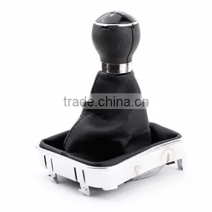 New 5 Speed Gear Shift Knob Gaitor Boot Black PU Leather thumbnail-2