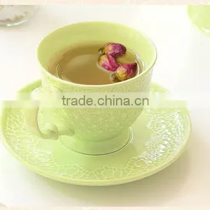 Good Quality Creative Customized Pure Color Bone China Ceramics Tea Set thumbnail-5