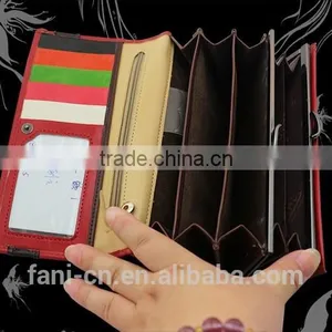 2015 Hot Selling PU Leather Wallet With Fancy Metal Design for Women or Girls thumbnail-6