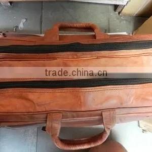 Real Goat Leather Vintage Style Weekend Bags/leather Travel Bags/luggage Bags thumbnail-3