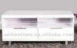 Hotselling Beautiful High Gloss White MDF TV Stand thumbnail-1