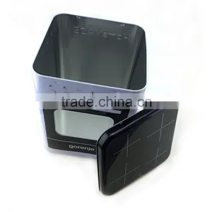 Dongguan Professional Oem Washer Shaped Tin Box , Tin Box Square Window thumbnail-2