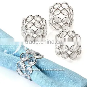 Hot Sale Elegant Fashion Sliver Color Metal Crystal Napkin Buckles(Wedding Supplies Wholesale) thumbnail-1