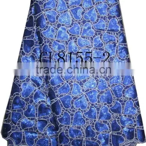 African Organza Lace With Sequins Embroidery CL8155-2deep Blue thumbnail-1