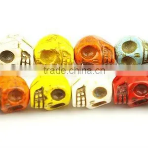 Synthetic Turquoise Skulls Beads thumbnail-2