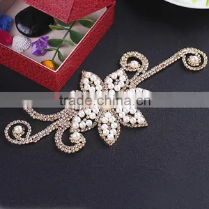 2016 New Design Rhinestone Lace Trimmings for Dresses thumbnail-1