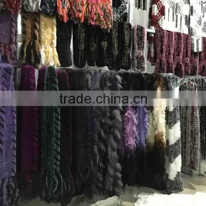 Factory Price Lastest Design Fur Scarf Shawl / Rex Rabbit Fur Scarf thumbnail-6